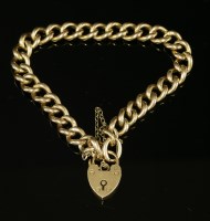 Lot 197 - An early 20th century hollow gold curb chain bracelet