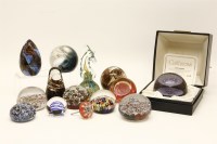 Lot 306 - A collection of glass paperweights