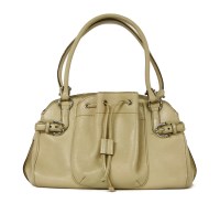 Lot 1111 - A Salvatore Ferragamo cream leather handbag
