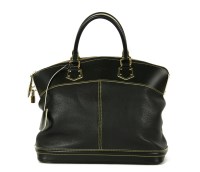 Lot 1054 - A Louis Vuitton Suhali 'Lockit cuir' black tote handbag