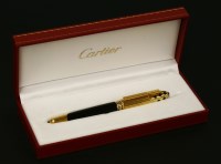 Lot 1533 - A Cartier gold-plated Pasha fountain pen