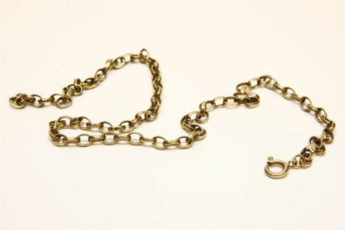 Lot 64 - A 9ct gold belcher link chain 
24.42g