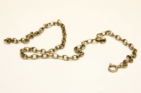 Lot 64E - A 9ct gold belcher link chain 
24.42g