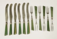 Lot 50 - Ten pairs of Georgian knives and forks