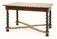 Lot 554 - A rosewood inlaid centre table