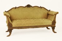 Lot 420 - A carved mahogany Regency sofa