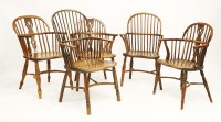 Lot 457 - Five antique Windsor chairs