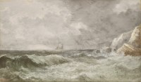 Lot 358 - John 'Jock' Wilson (1774-1855)
WAVES ON A ROCKY COASTLINE
Signed l.l.