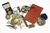 Lot 147 - A collection of costume jewellery to include a gentleman's Staver Graves chronograph stop watch
