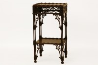 Lot 644 - A 1920's 'Chinese Chippendale' style mahogany stand