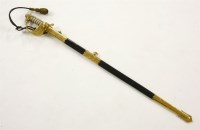 Lot 277 - A Naval officer's sword