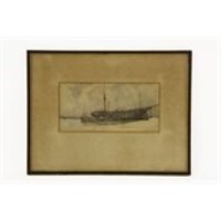 Lot 502 - Arthur Briscoe (1873-1943) 
BOATS ON THE SHORE
Signed and dated '21 l.r.