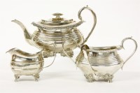 Lot 158 - A Victorian silver teapot and a matched sugar bowl