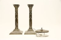 Lot 367A - Two silver candlesticks