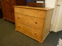 Lot 595A - A late 19th century pine chest of drawers