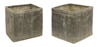 Lot 689 - A pair of lead planters