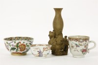 Lot 170 - A Chinese famille rose tea bowl and cup