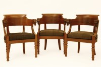 Lot 467 - A set of three Empire design side chairs