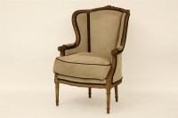 Lot 704 - A French design painted beechwood fauteuil