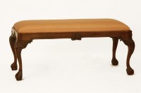 Lot 600 - A Chippendale design mahogany duet stool