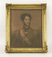 Lot 656 - A large gilt framed portrait of a military gentleman