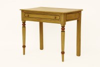 Lot 622 - A Regency design painted single drawer side table on tapering turned supports