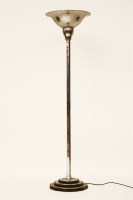 Lot 616 - An Art Deco chrome uplighter