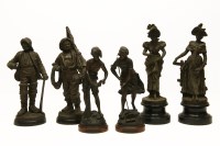 Lot 288 - Two pairs of spelter figures