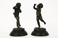 Lot 295 - A pair of bronze putti