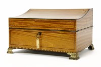 Lot 395 - A satinwood inlaid cigar box