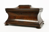 Lot 323 - A Victorian sarcophagus shaped tea caddy