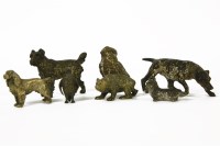 Lot 156 - Two cold painted dogs