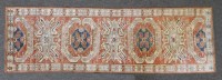 Lot 569 - A Caucasian red ground rug runner