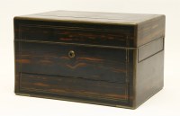 Lot 365 - A Victorian coromondel dressing box fitted with silver