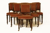 Lot 626 - A set of six Victorian mahogany dining chairs