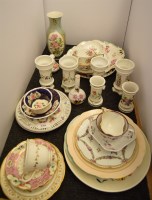Lot 315 - A collection of 19th century and later floral decorated ceramics