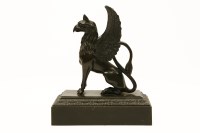 Lot 193 - A 19th century bronze figure of a griffin