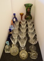 Lot 317 - A floral cut glass vase