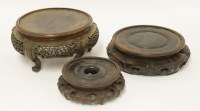 Lot 354 - Three Chinese wood stands