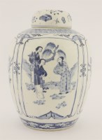 Lot 113 - A Chinese blue and white jar and cover