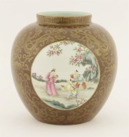Lot 111 - A famille rose ginger jar