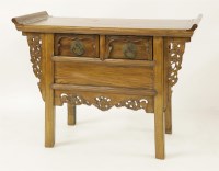 Lot 262 - A Chinese elm coffer table