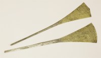 Lot 315 - Two Japanese silver gilt hairpins