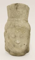 Lot 202 - A Chinese stone head of a bodhisattva