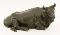 Lot 317 - A Japanese bronze bull