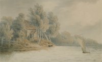 Lot 675 - Joseph Powell PNWS (1780-1834)
A COTTAGE NEAR ITCHEN FERRY