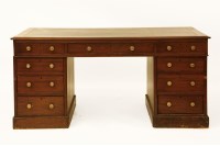 Lot 708 - A 19th mahogany pedestal desk