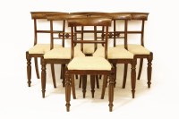 Lot 578 - Four Regency mahogany bar back single chairs