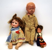 Lot 335 - A Heubach & Hoppelsdorf porcelain headed doll