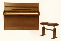 Lot 540 - A mahogany upright piano by Knight